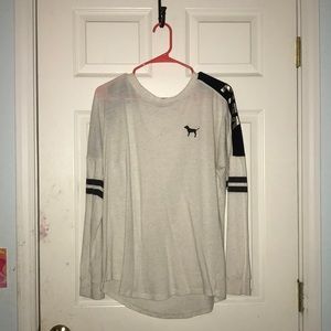 White PINK sheer long sleeve